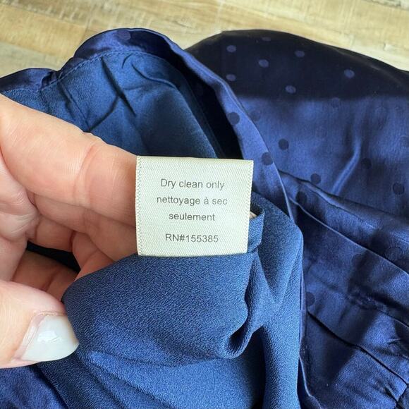 Ronny Kobo Lela Dress Navy Polkadot Size S - Picture 6 of 8